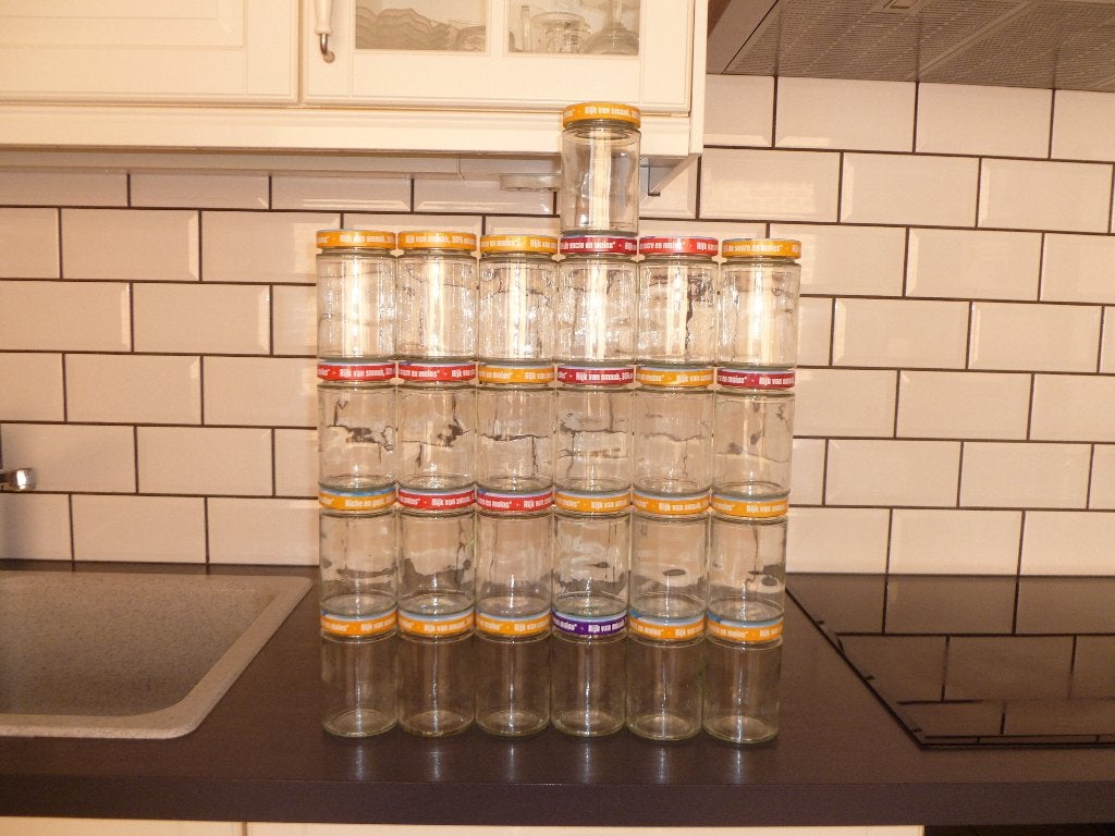25 Bocaux de confiture EFFI "Identique" de 350 gr, Comme neuf, Verre, Enlèvement, Classique