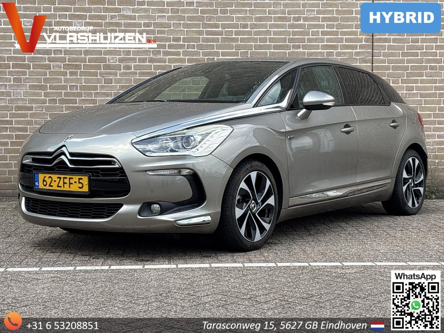 Citroen DS5 2.0 Hybrid4 Business | Cruise | Climate | Leder, Auto's, Automaat, 91 g/km, Zilver of Grijs, Overige kleuren