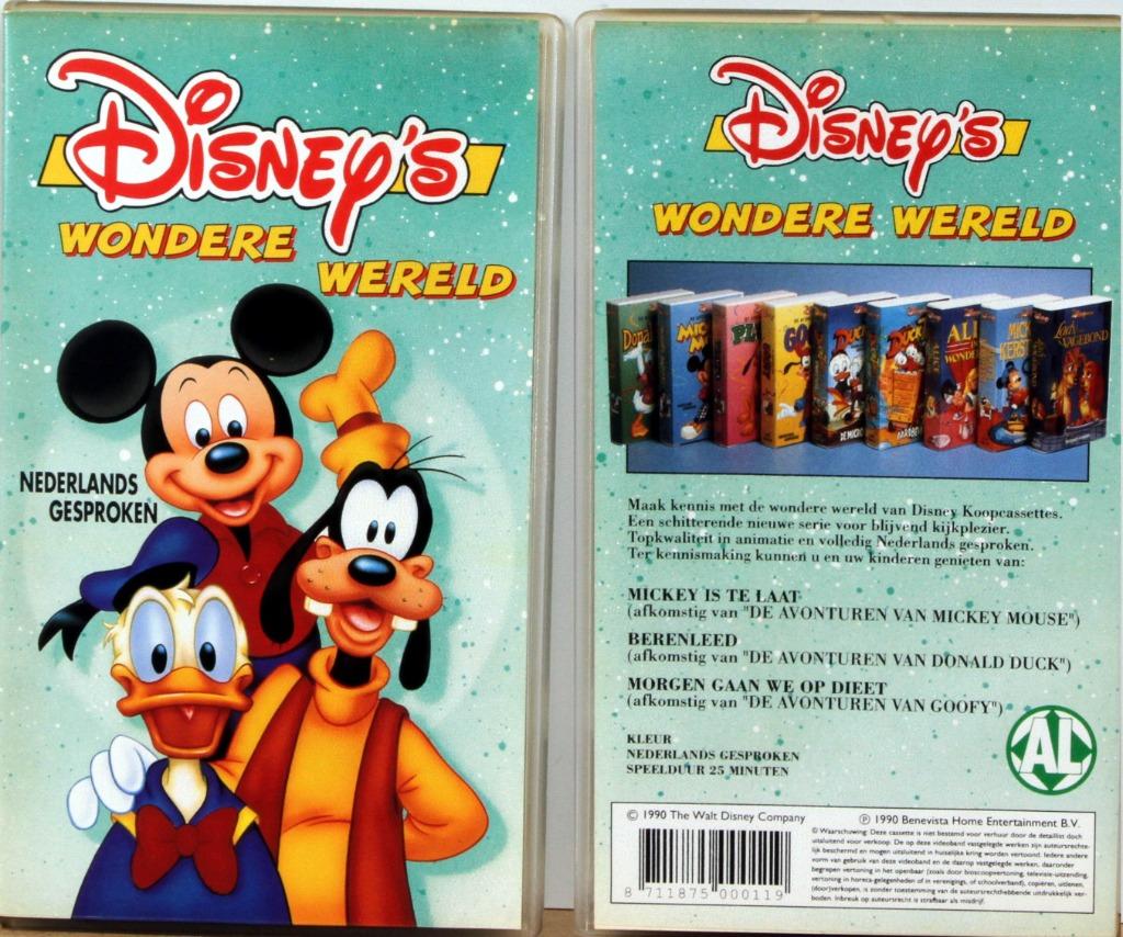 Video Vhs Tekenfilm: Disney's wondere wereld, Enlèvement ou Envoi, Dessin animé, Tous les âges, Utilisé