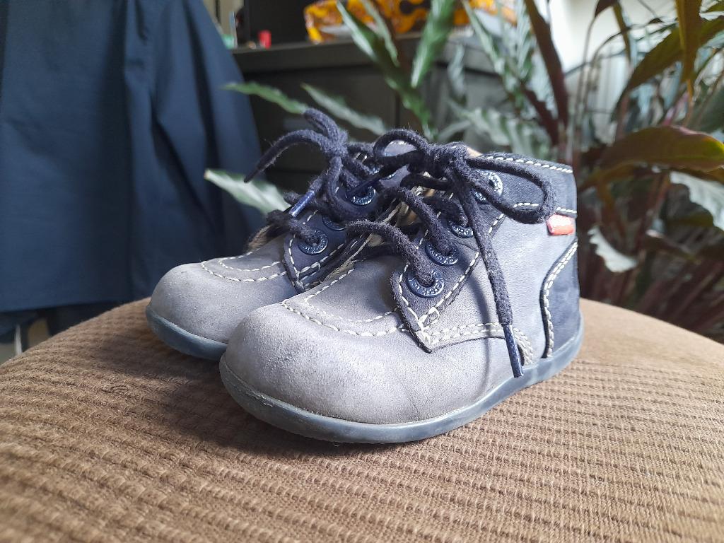KICKERS - Kleine laarzen van leer/suède voor kinderen (21), Gebruikt, Kickers, Schoenen, Ophalen of Verzenden