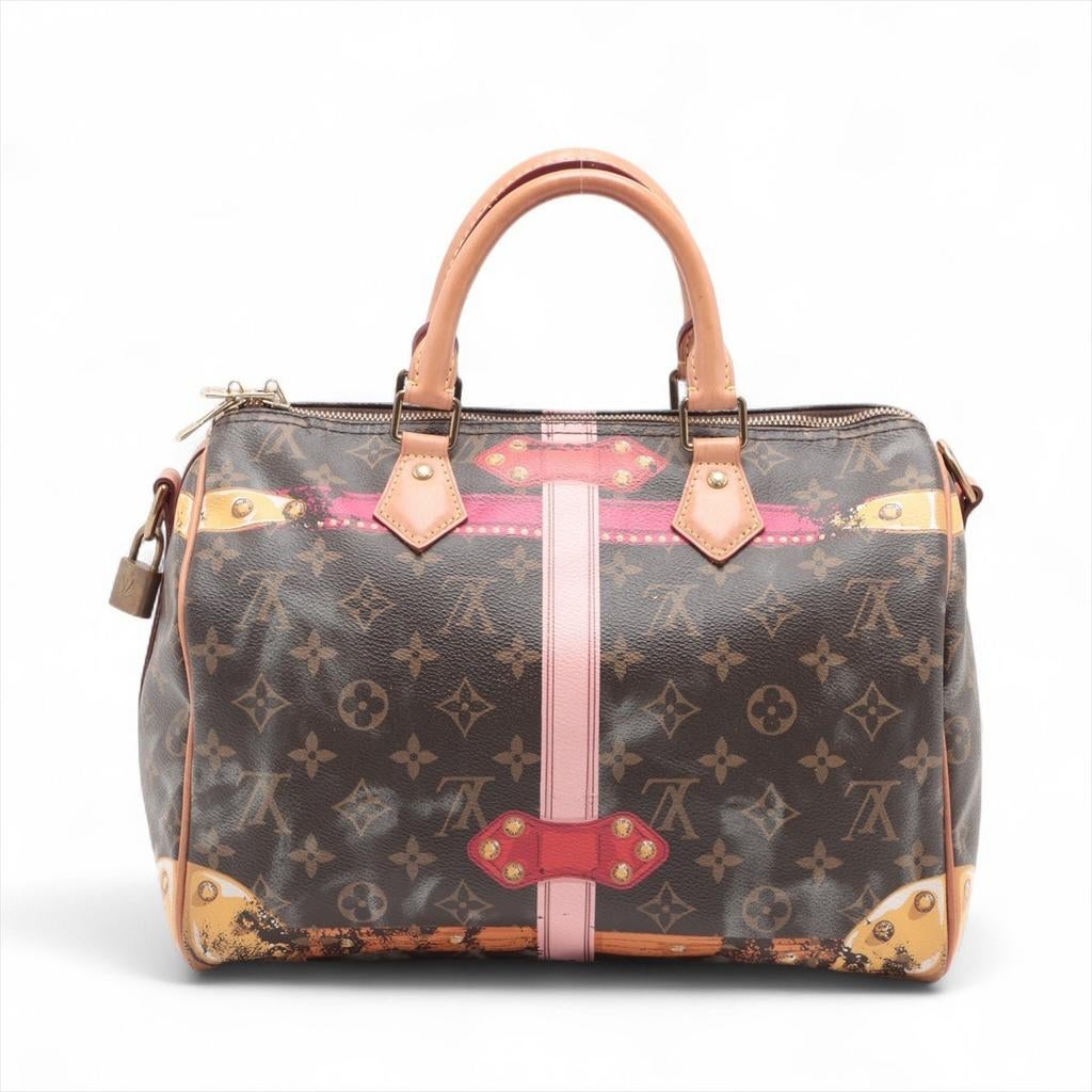 Louis Vuitton Speedy 30 Summer Trunk, Envoi, Utilisé, Brun, Sac à main