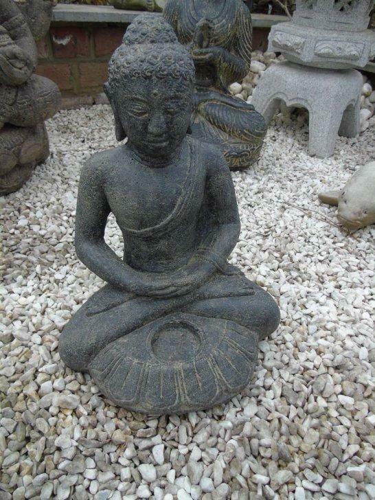 statue d un bouddha en pierre , porte bougie , nouveau, Enlèvement ou Envoi, Neuf, Pierre, Ornement d'eau
