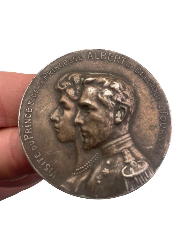 Médaille bronze 1905 – Prince Albert & Princesse Élisabeth, Enlèvement ou Envoi, Bronze