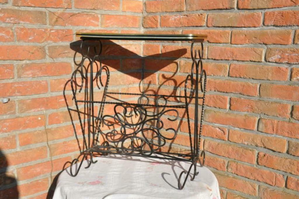 §porte journaux fer forgé et formica année 60, Enlèvement ou Envoi