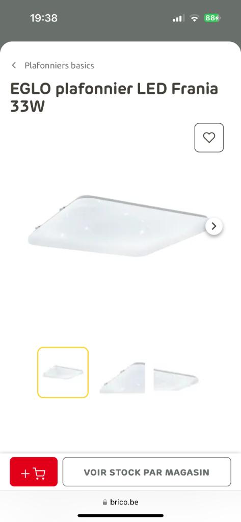 Plafonnier led, Enlèvement, Neuf, Autres matériaux, Simple