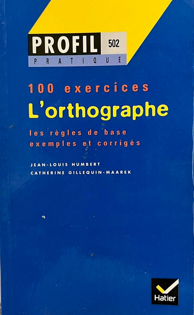 Profile 502 : 100 exercices l’orthographe, Comme neuf