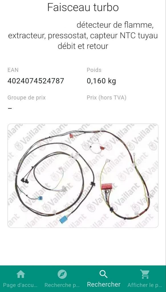 Kabelboom turbo Vaillant turboTEC (100% nieuw), Ophalen of Verzenden, Nieuw