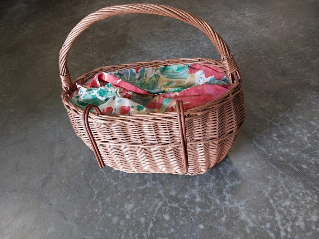 Panier à vélo en osier pour le volant, verrouillable avec, Enlèvement ou Envoi, Comme neuf, Panier de vélo