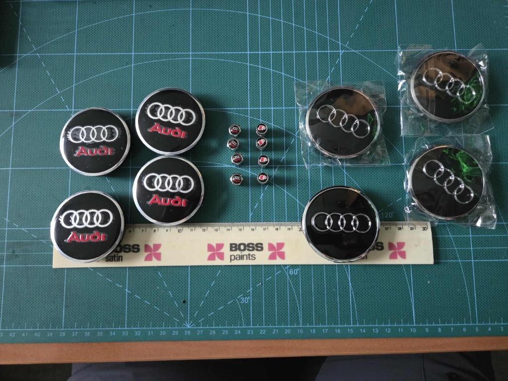 4 nouveaux capuchons de moyeu, logos et jantes Audi, Enlèvement ou Envoi, Neuf