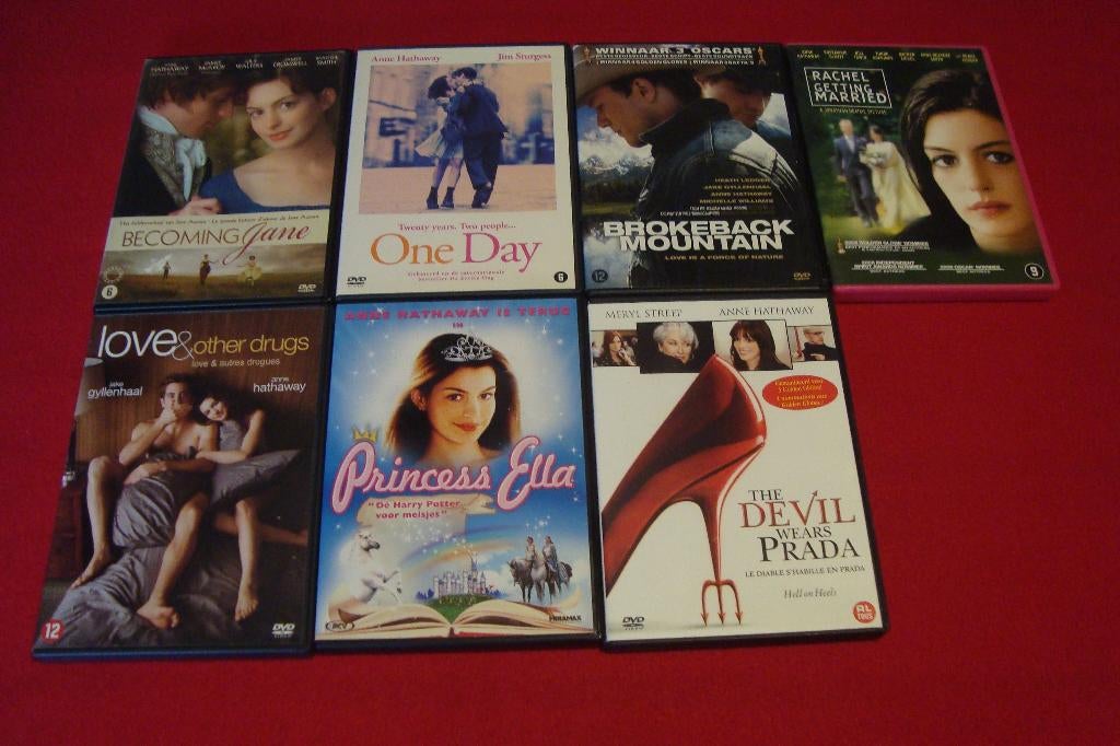7 dvd's met anne hathaway, Ophalen of Verzenden