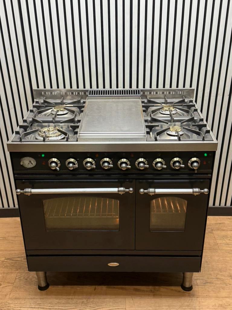 Luxe Boretti Fornuis 5 pits met Frytop & 2 ovens 90 cm, Enlèvement ou Envoi