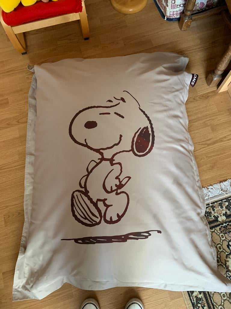 Zitzak/zitkussen peanuts Snoopy, Enlèvement, Comme neuf, Pouf