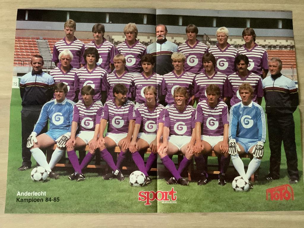 Poster Anderlecht Kampioen 1984-1985, Verzamelen, Ophalen of Verzenden, Zo goed als nieuw, Poster, Plaatje of Sticker