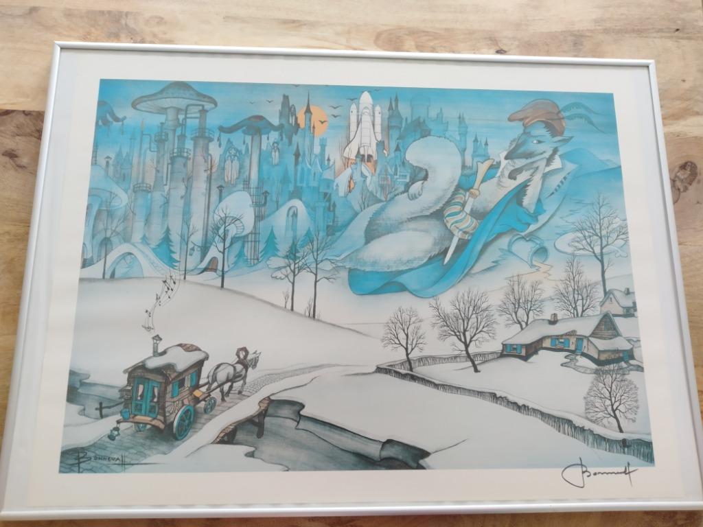 Gesigneerde druk Bonnevalle, Antiek en Kunst, Ophalen