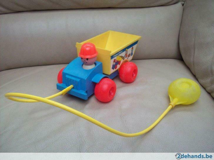 Fisher Price 151 "Jiffy Dump Truck" 1982, Ophalen, Zo goed als nieuw, Duw- of Trekspeelgoed