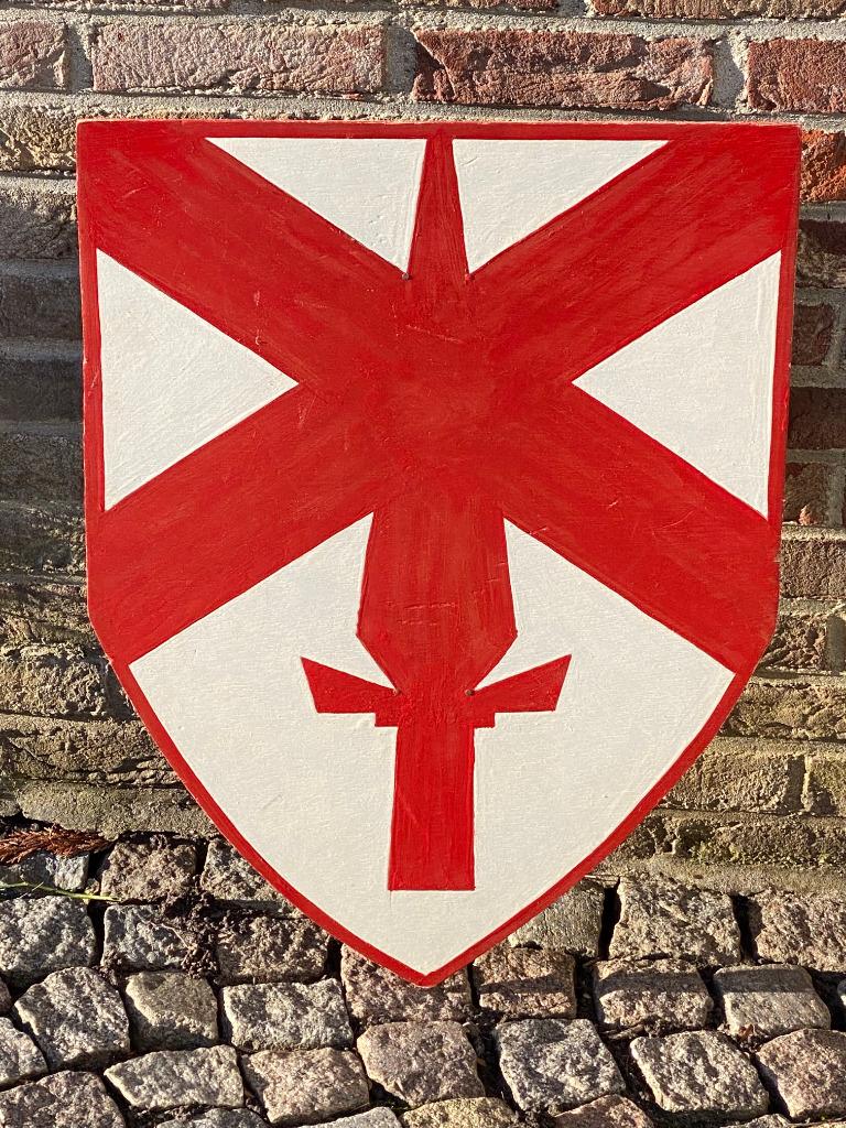 Houten Rode Ridder-schild, Ophalen