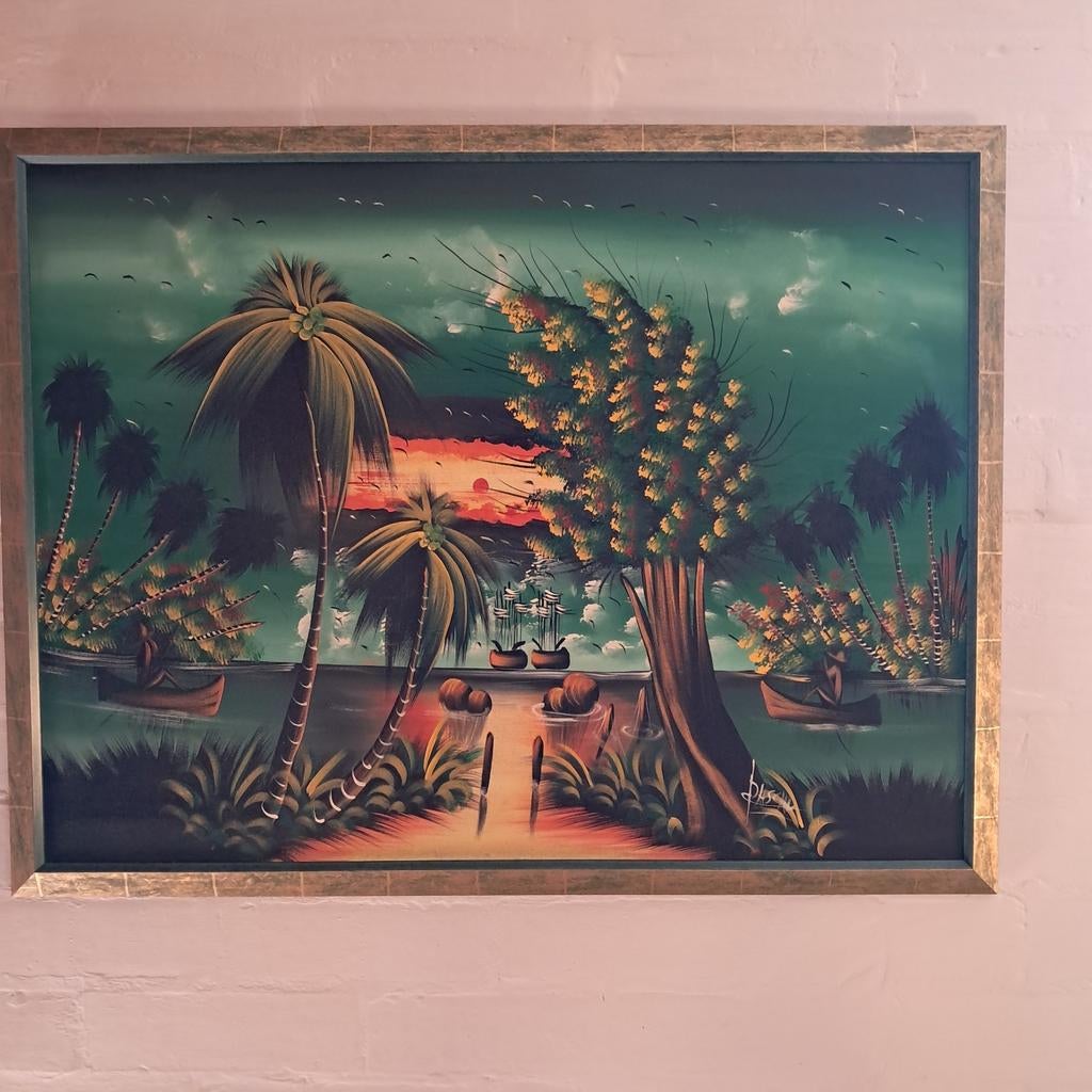 Schilderij Dominicaanse republiek, Antiek en Kunst, Ophalen of Verzenden