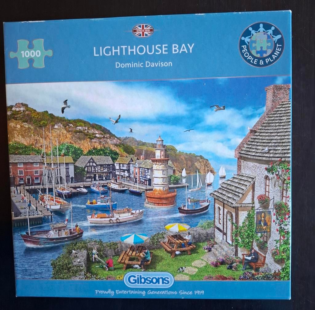 Gibsons puzzel Lighthouse bay - 1000 stuks, Enlèvement ou Envoi