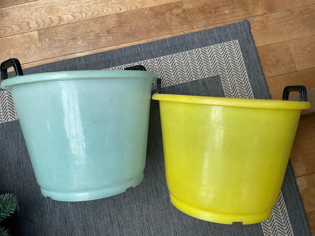 VINTAGE PLASTIC WASMANDEN SIXTIES, Antiek en Kunst, Ophalen of Verzenden