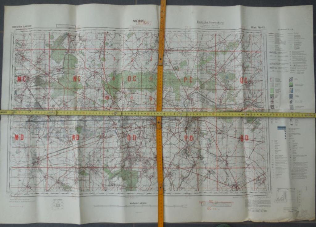 MONS - Deutsche Heereskarte Numéro 2 - Stand 1907. Feuille, Enlèvement ou Envoi