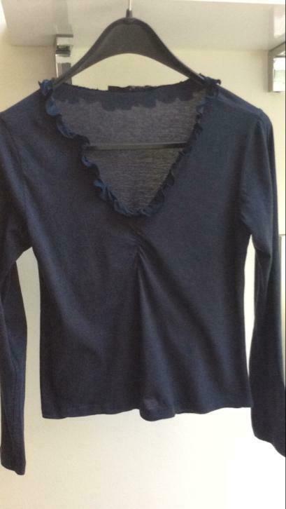 Zeer fijne, donkerblauwe T-shirt met lange mouwen van MELVIN, Maat 38/40 (M), Blauw, Melvin, Nieuw