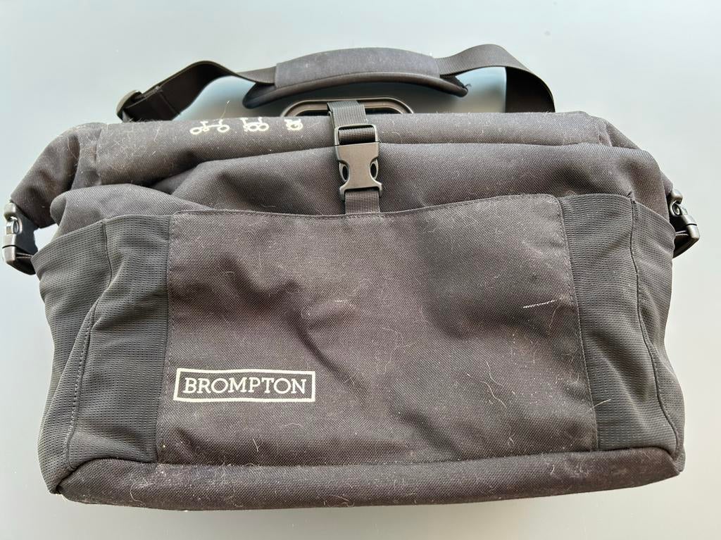 Brompton T Bag met regencover, Ophalen, Zo goed als nieuw, Brompton