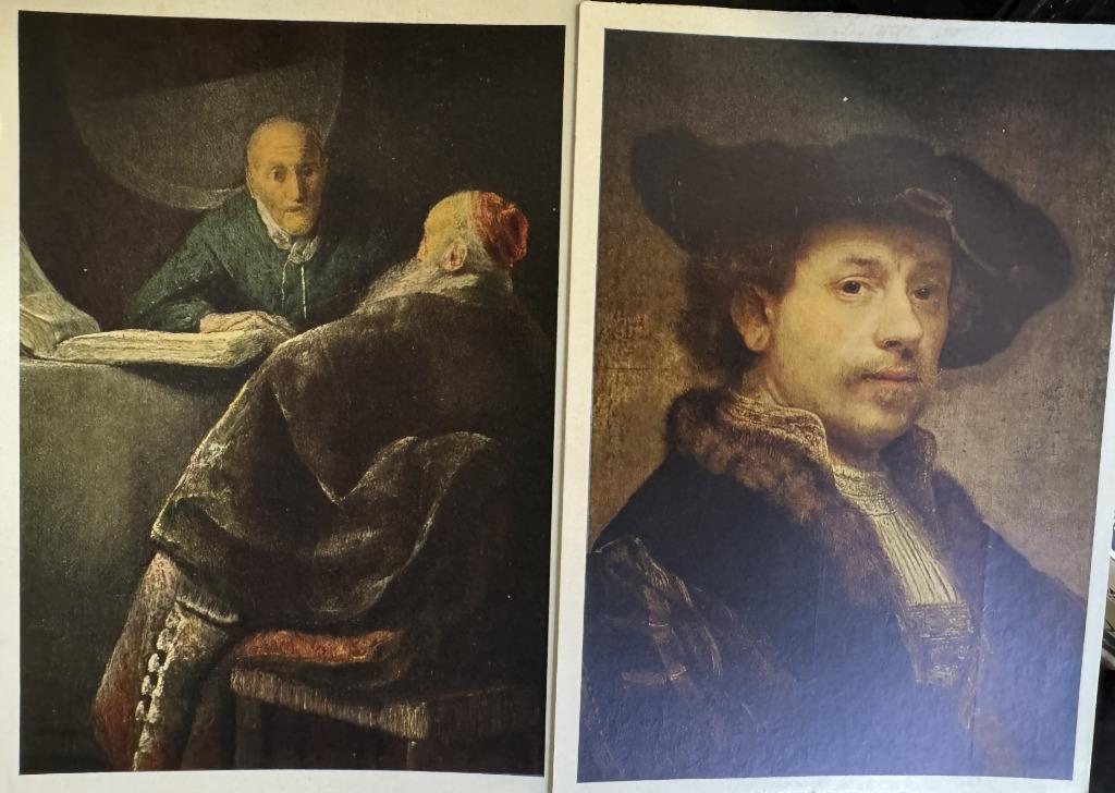 2x Rembrandt postkaart, Enlèvement ou Envoi, Non affranchie