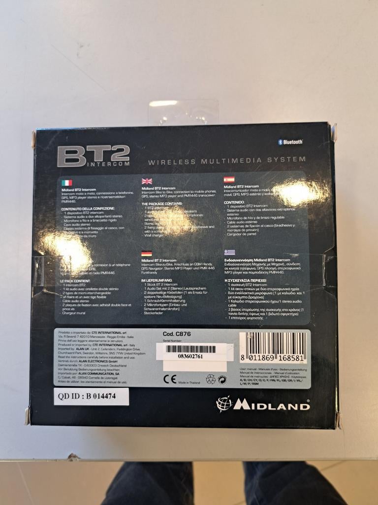 Oreillettes Bluetooth pour motard Midland BT2, Enlèvement ou Envoi