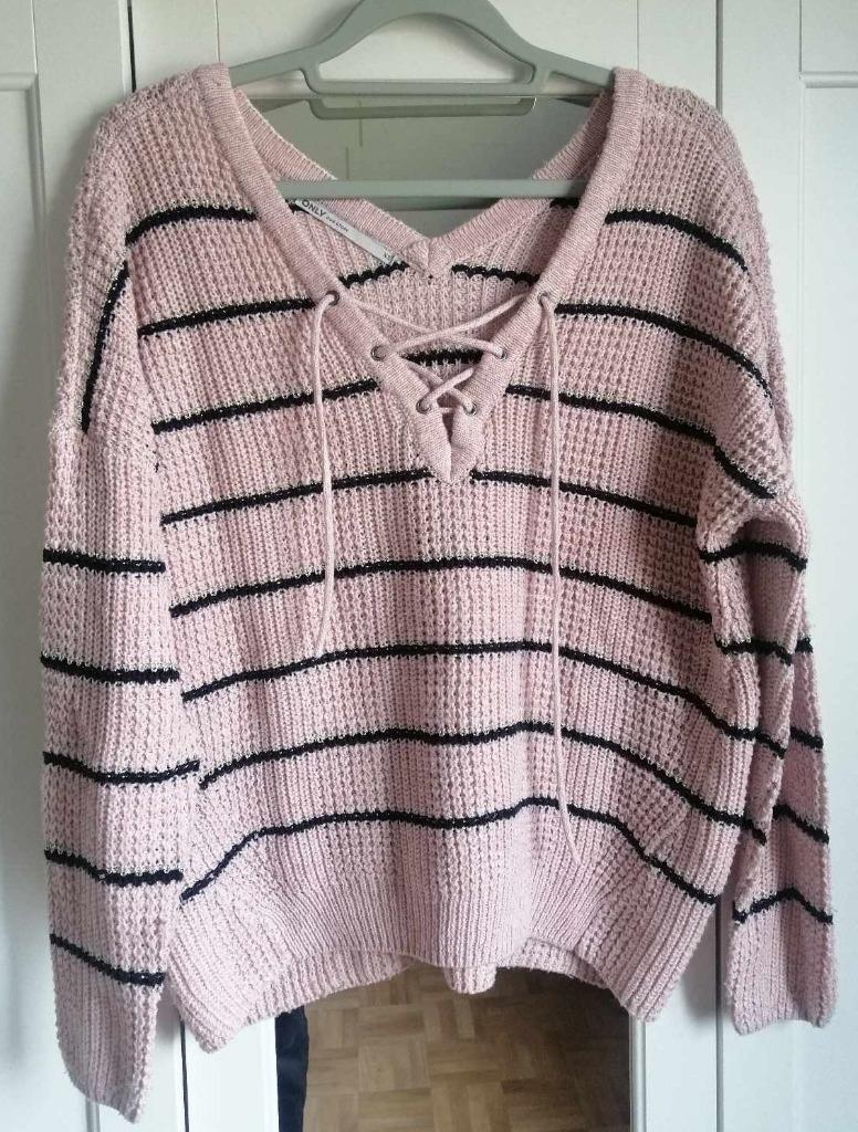 Knappe gestreepte roze trui Only XS, Enlèvement ou Envoi, Rose