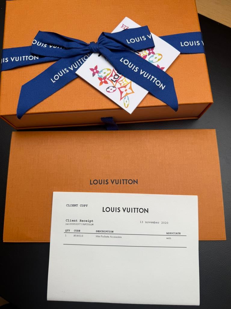 Louis vuitton - mini pochette met factuur, Handtassen en Accessoires, Tassen | Damestassen, Ophalen, Nieuw, Wit, Avondtasje