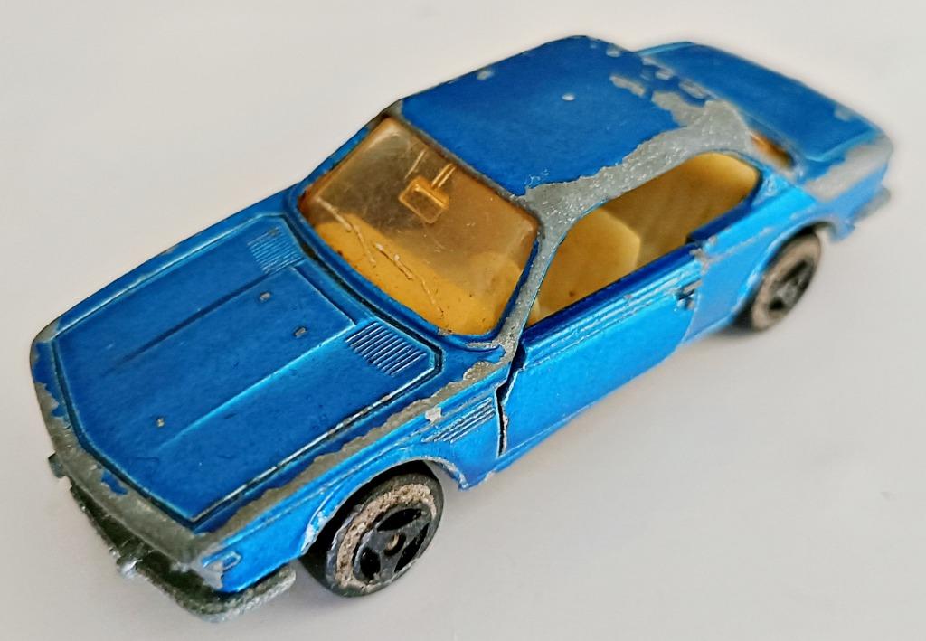 Majorette 235 BMW 3.0 GSI, 1/56, bleue, de 1973-77, Ophalen of Verzenden, Gebruikt, Auto, Matchbox