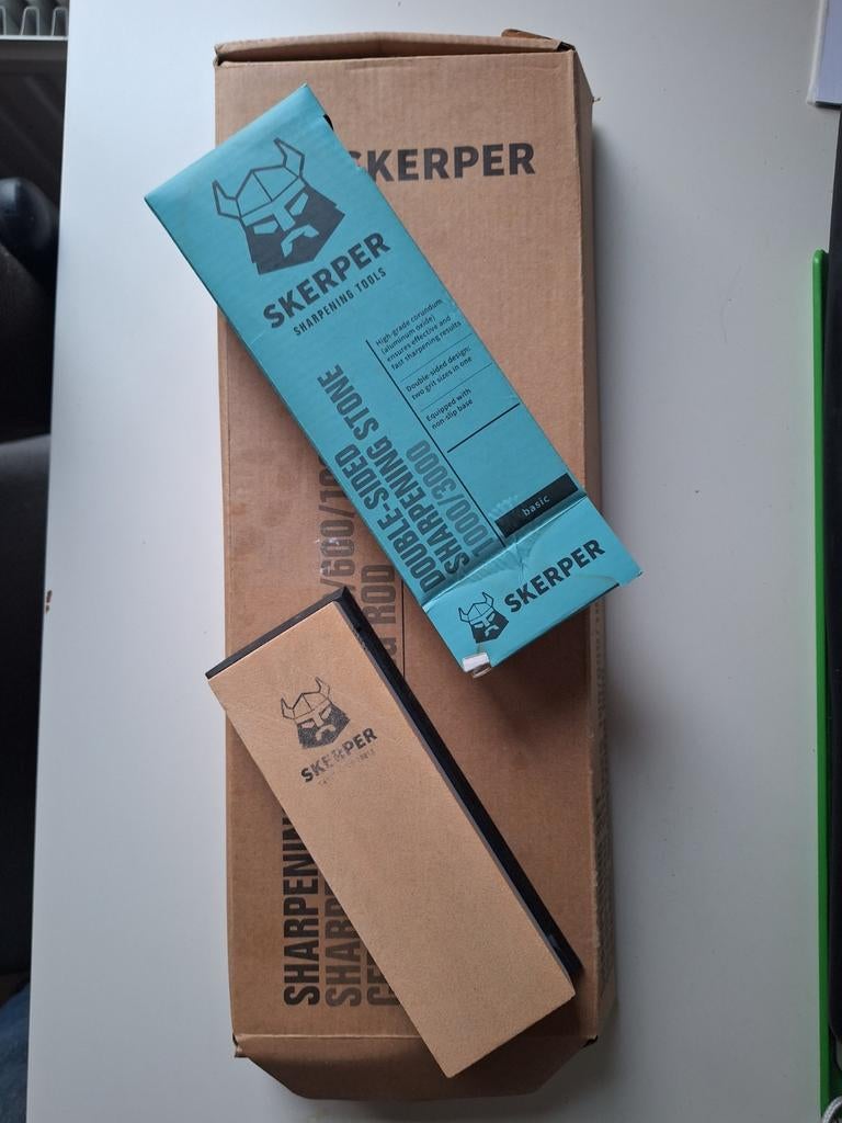 Skerper slijpset, Enlèvement