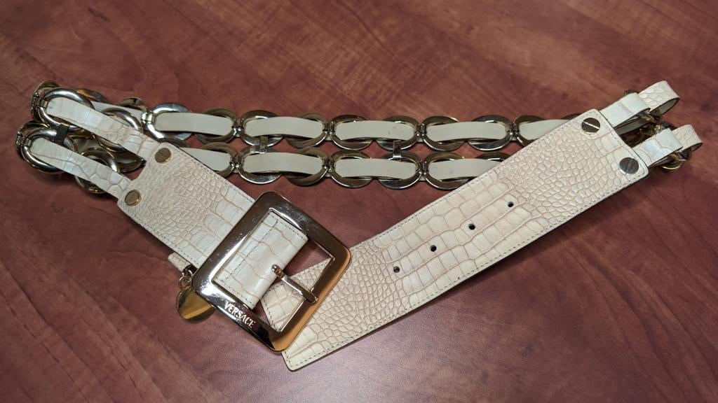 Versace damesriem, Kleding | Dames, Ophalen of Verzenden, Zo goed als nieuw, Heupriem