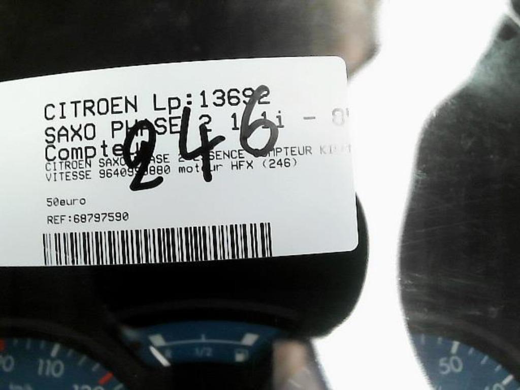 Compteur Citroën Saxo 9640993880 (246), Enlèvement ou Envoi, Utilisé, Citroën