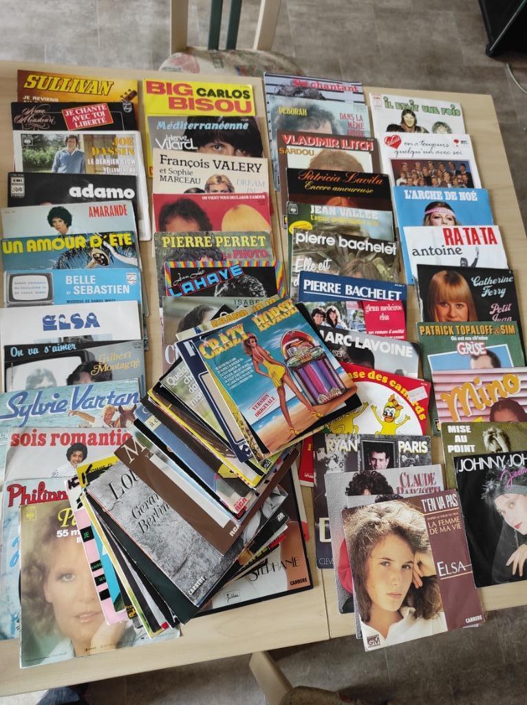 Lot de  88 disques variété française, Enlèvement ou Envoi, Utilisé