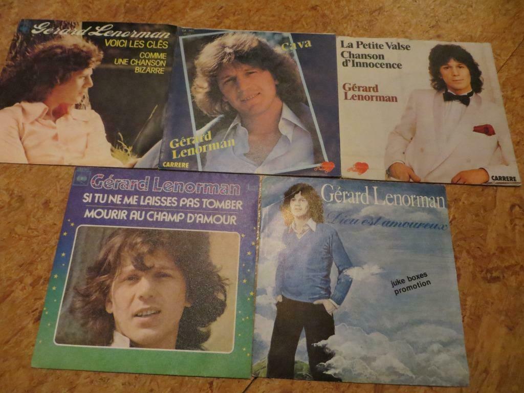 GERARD LENORMAN - LOT DE 5 x 45 TOURS, CD & DVD, Envoi, 7 pouces, Autres genres, Single