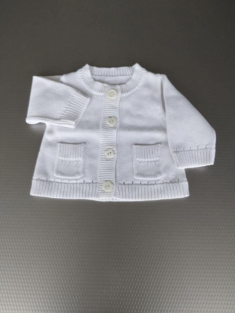 Wit vestje maat 3 maanden / 60 cm Petit Bateau, Kinderen en Baby's, Gebruikt, Ophalen of Verzenden, Petit Bateau, Truitje of Vestje