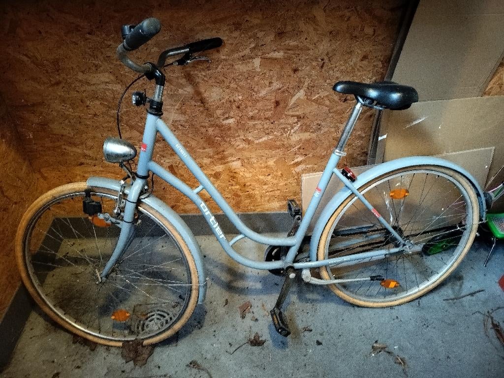 dolfijngrijze damesfiets met één versnelling (platte banden), Enlèvement, Utilisé, Autres marques
