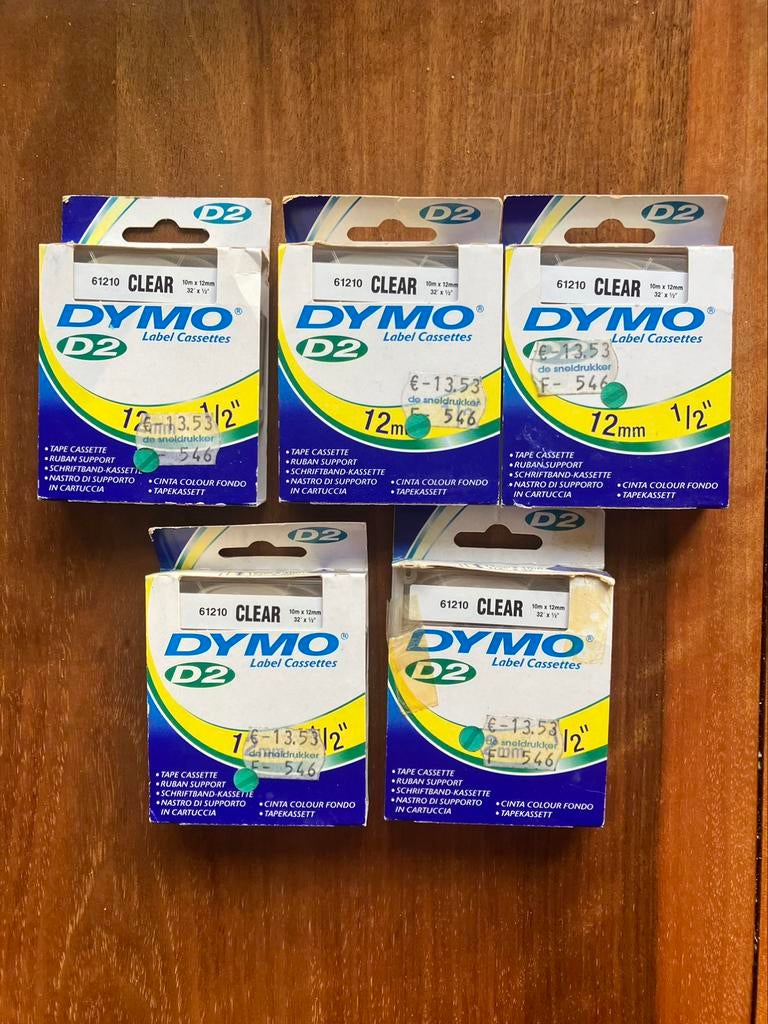 Dymo tape - veel verschillende soorten, Ophalen of Verzenden, Zo goed als nieuw