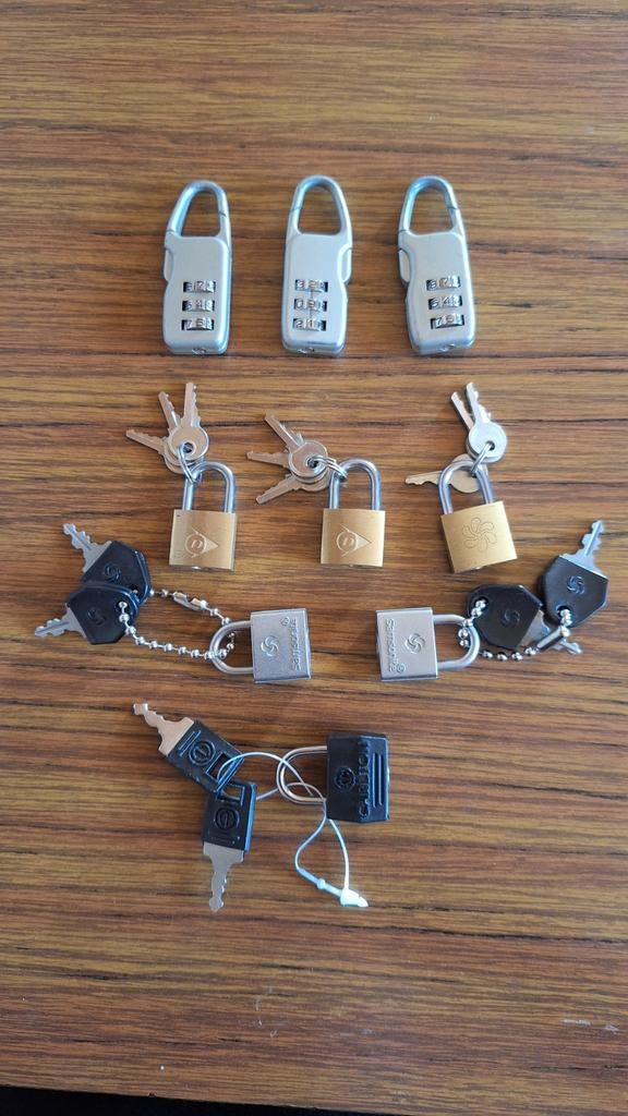 Klein hangslot met sleutels voor reistas, handtas of rugzak, Handtassen en Accessoires, Overige Accessoires, Ophalen of Verzenden