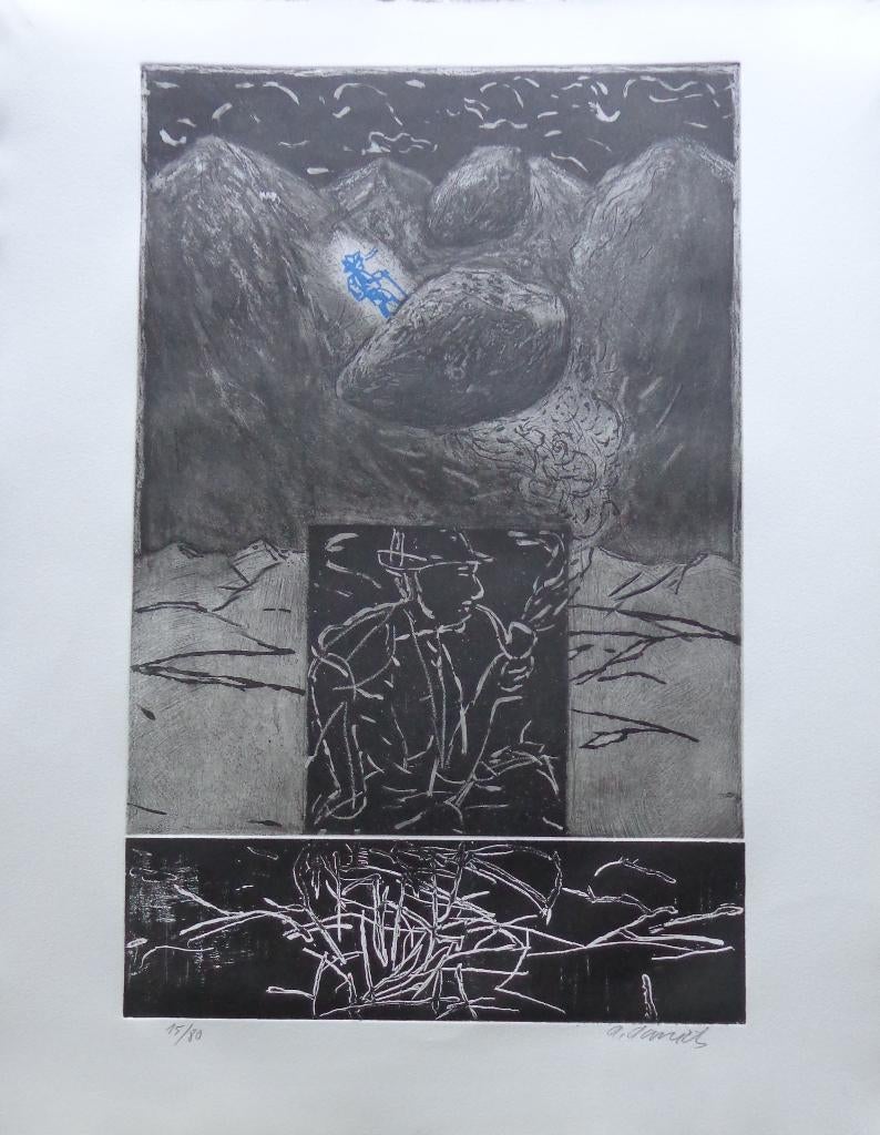 ALBERT DANIELS / KUNSTMAP 3x3 / KLEURETS / 65x50cm SIG, Antiquités & Art, Art | Lithographies & Sérigraphies, Enlèvement ou Envoi