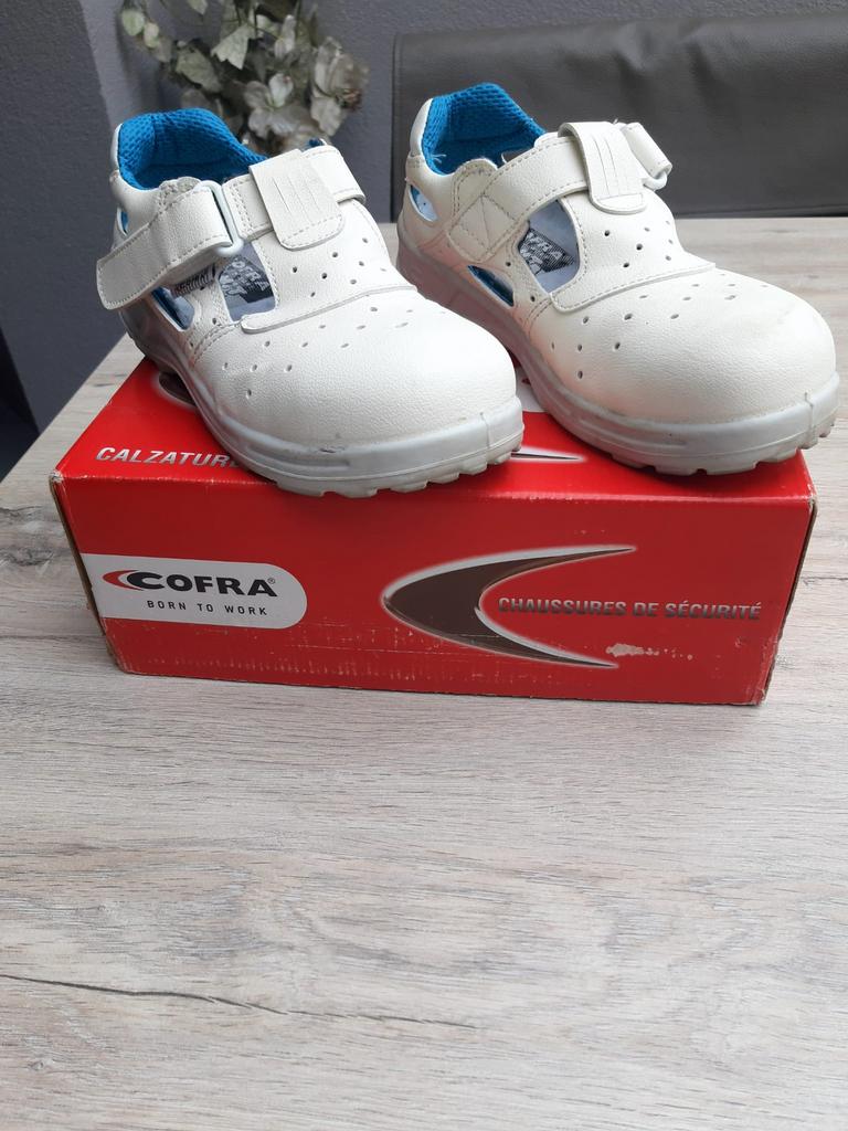 Chaussures de sécurité blanches, Bricolage & Construction, Vêtements de sécurité, Enlèvement, Comme neuf