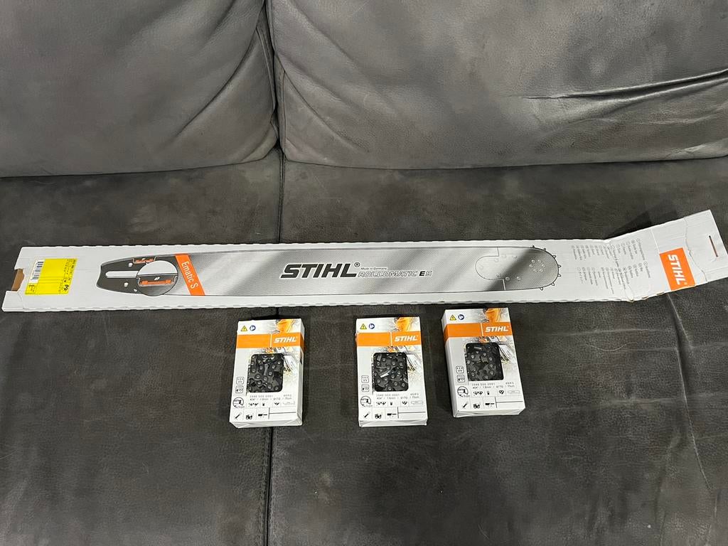 Stihl zaagblad 75cm + 3 kettingen nieuw!, Ophalen of Verzenden, Nieuw