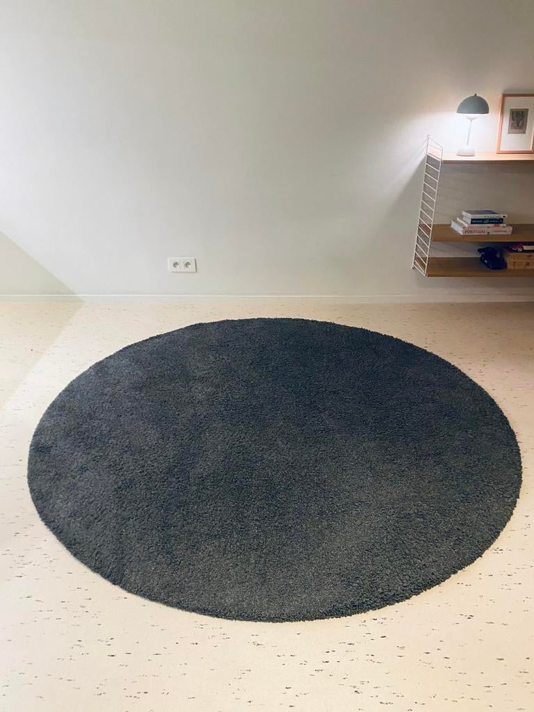Rond tapijt Ikea, Huis en Inrichting, Ophalen, Gebruikt, Minder dan 10 m², Grijs