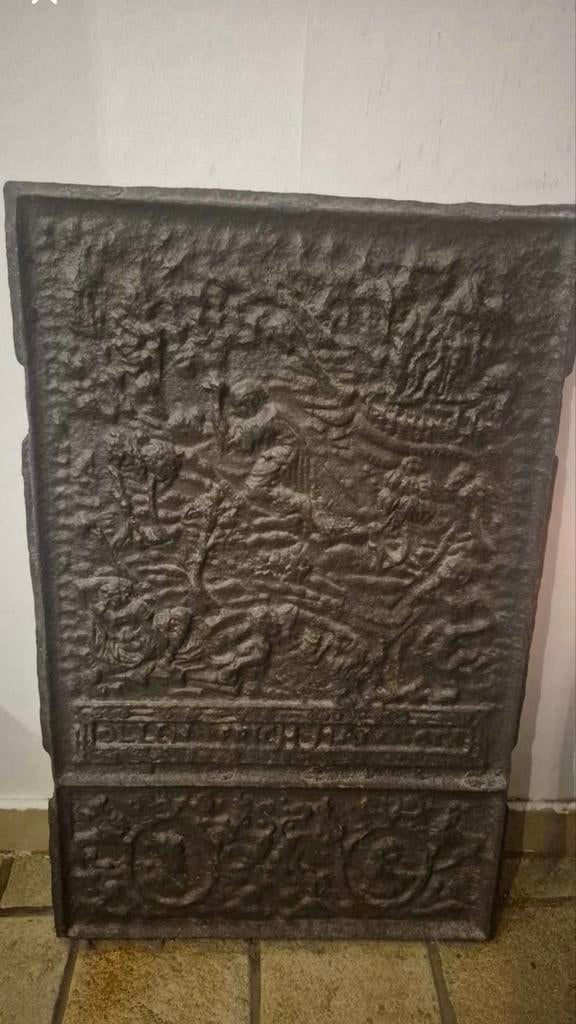 Plaque en fonte pour cheminée ou déco, Enlèvement