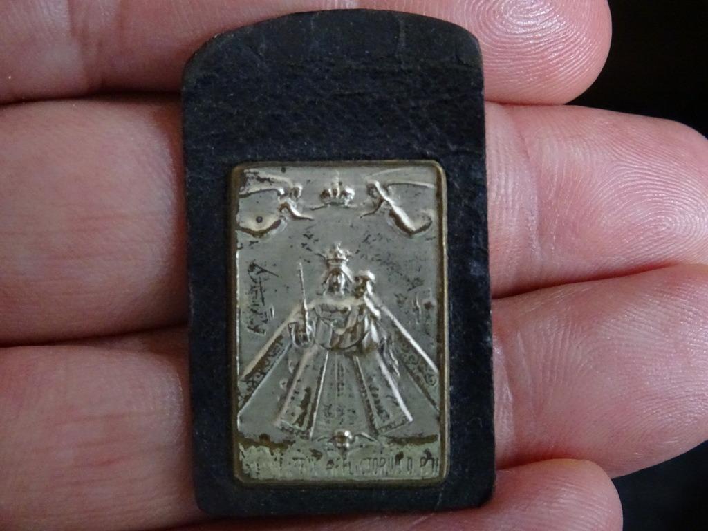 Antiek amulet Maria de Moeder Gods en Judas miniatuur 4cm, Ophalen of Verzenden