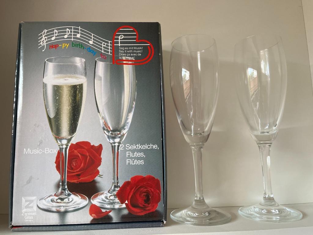 2 cava / champagne glazen -  Zwiesel glas, Enlèvement ou Envoi