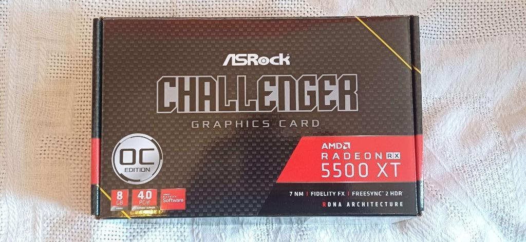 ASRock - AMD Radeon RX 5500 XT 8GB Challenger - OC Edition, Gebruikt, AMD, PCI-Express 4, Ophalen of Verzenden