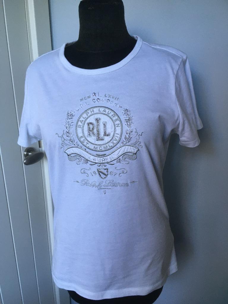 Lauren Ralph Lauren wit T-shirt - M/L, Kleding | Dames, Maat 38/40 (M), Wit, Ophalen of Verzenden, Zo goed als nieuw