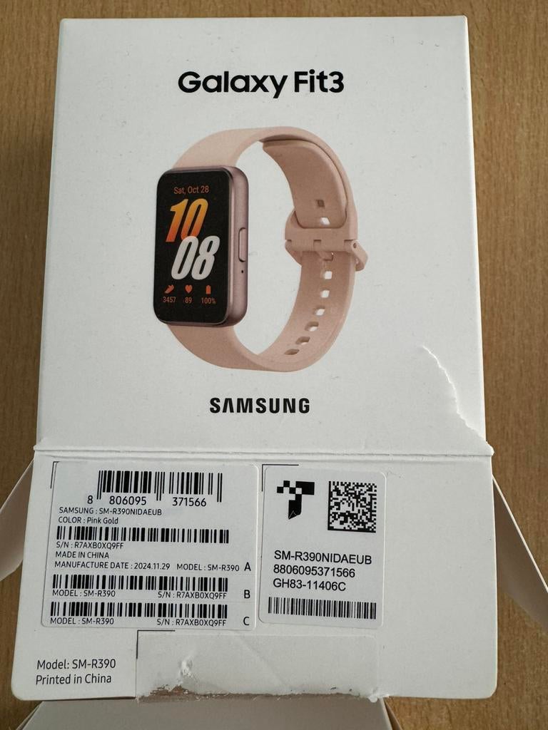 Nouveau tracker d'activité doré et rose Samsung Galaxy Fit3, Neuf, Enlèvement ou Envoi, Rose, Samsung Galaxy